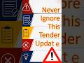 What is a Corrigendum in a Tender? Don't Ignore This! 🚨 #shorts