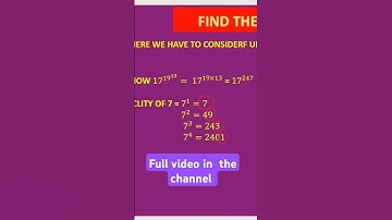Find units digit || #viralvideo