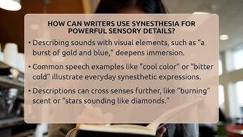 How Can Writers Use Synesthesia For Powerful Sensory Details? - The Storytellers Room
