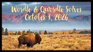 Wordle & Quordle of the Day for October 3, 2026. Today's Grok generated suggestion is: BISON screenshot 5