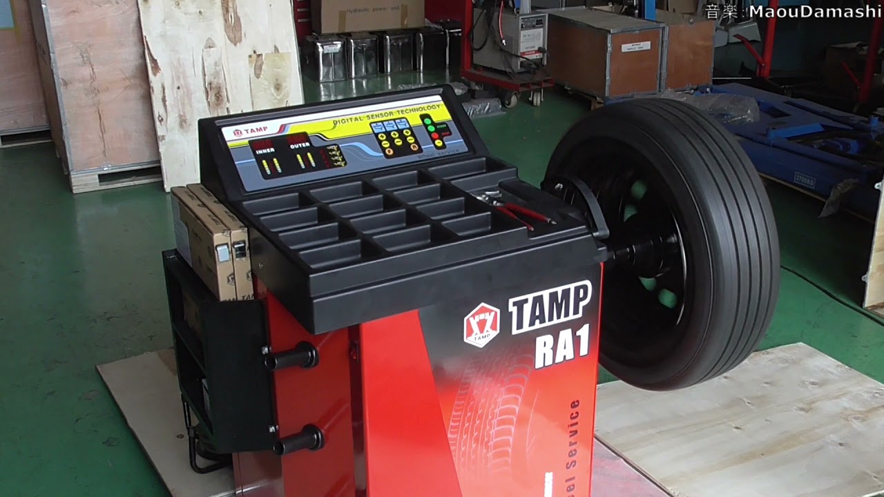 TAMP RA1 ホイールバランサー 校正の手順 - YouTube