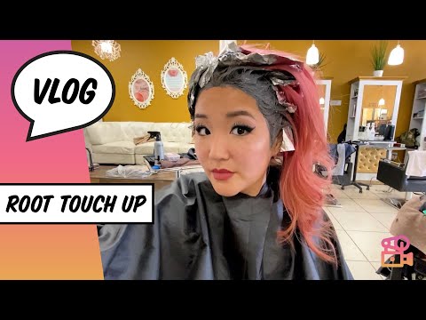 Getting My Roots Touched Up + Toning | Platinum Pink Hair | HelloHannahCho