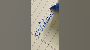Niharika in cursive writing #goodhandwriting #shorts #diy #cursive