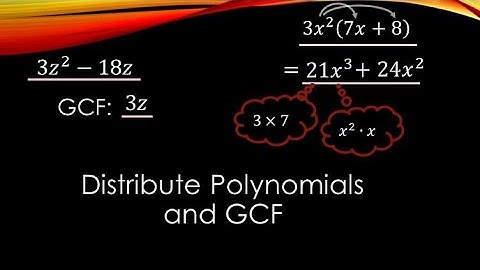 Distribute Polynomials and GCF Intro (Greatest Common Factor)