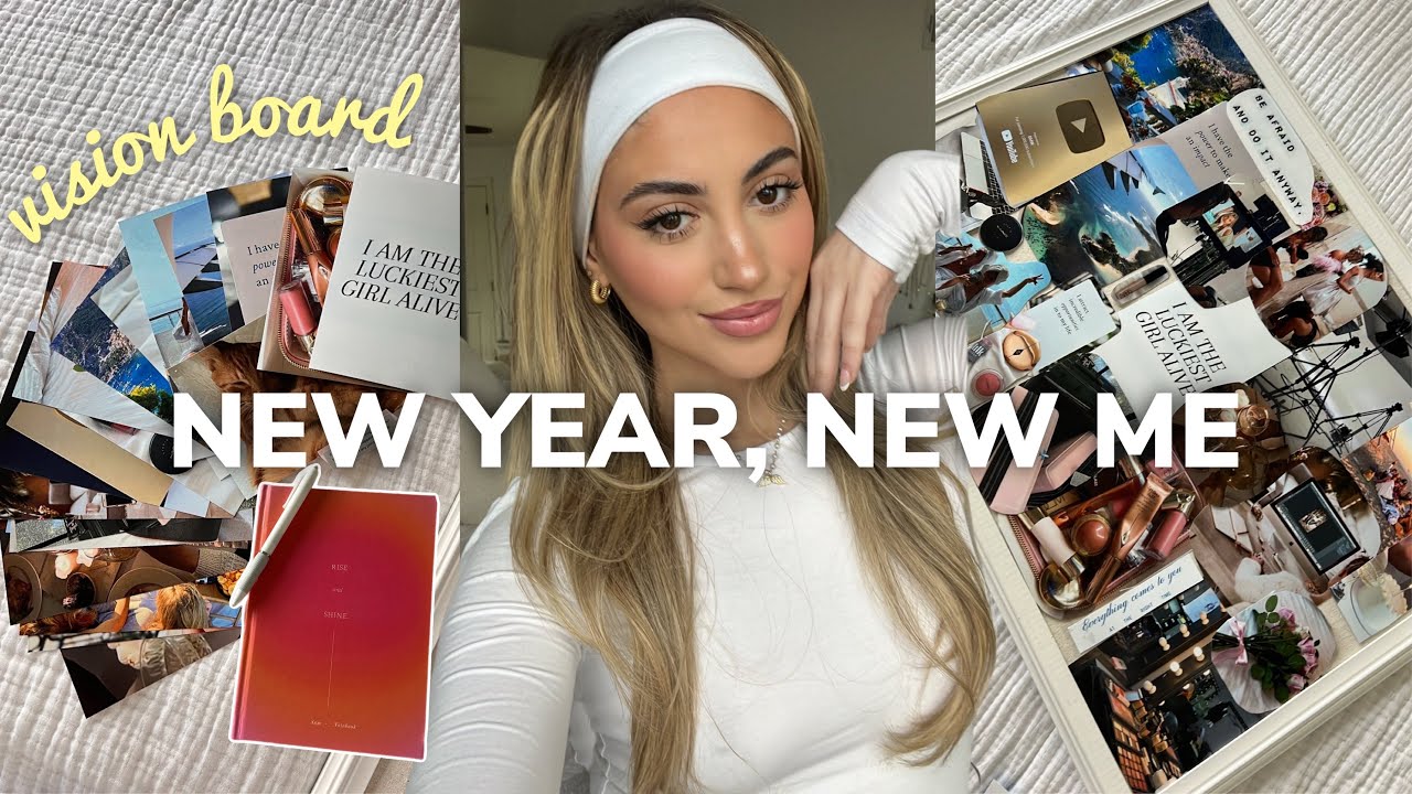 making my 2024 vision board ✨*resolutions, goals & recap of last year*