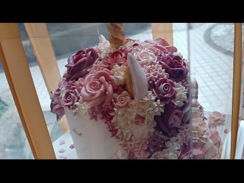 Flower cake design.. @Raquivlogs
