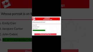 Whose portrait is on $10 bill? #canada #immigrationcanada #quiz