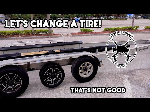 How to change a tire on your big boat trailer.