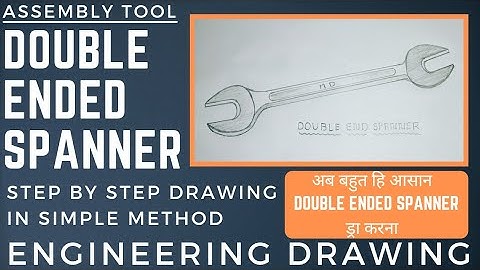 Double end spanner drawing | How to draw double end spanner @MECHANICAL_DRAWINGS