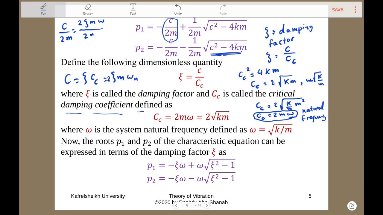 Damped free vibration 1 YouTube