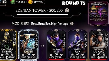 Fatal Edenian Tower Boss Battle 200 & 100,180 Fight + Rewards MK Mobile | Final Round 2025