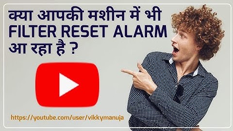 KANGEN WATER MACHINE SD501 SHOWS FILTER RESET ALARM.