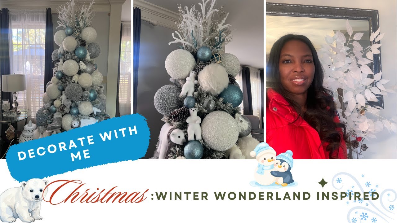 Elegant Winter Wonderland Christmas Tree Decorate with Me | Polar Bear ...