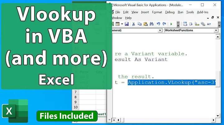 VLOOKUP() Using Macros in Excel - Worksheet Functions for VBA