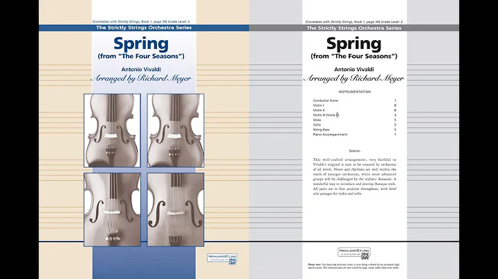 Spring, arr. Richard Meyer  Score & Sound