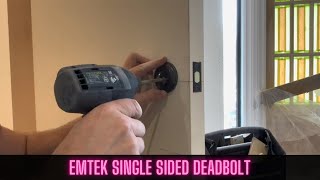 Installing a EMTEK single sided deadbolt by Top Notch Finishing 83 views 1 month ago 7 minutes, 16 seconds