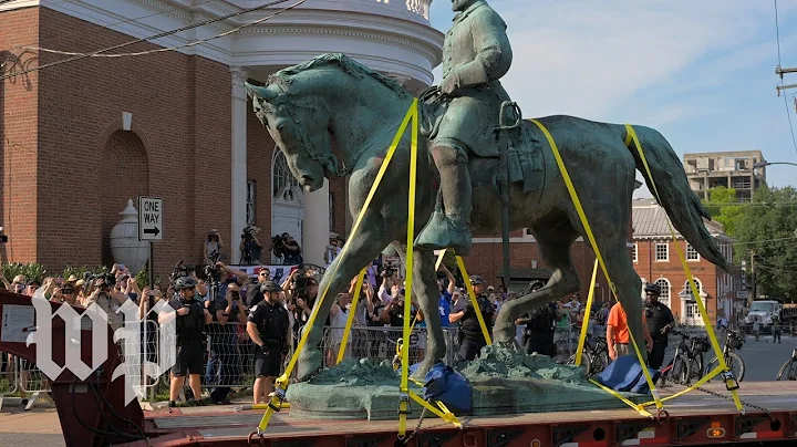 'Tears of joy, tears of frustration': Confederate statues removed in Charlottesville