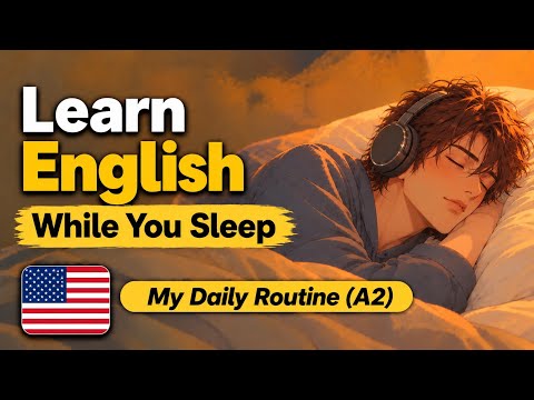 Video Learn English While You Sleep | How to learn English effectively: My Daily Routine (A2)