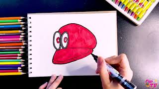Hướng Dẫn Vẽ Chiếc Mũ Đơn Giản | How To Draw A Cute Hat | Draw Mario, Vẽ mũ Mario