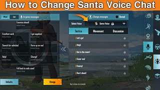 How to Change Santa Voice Chat || Pubg Mobile Korea Version Vioce chat || Santa Voice Pubg Mobile