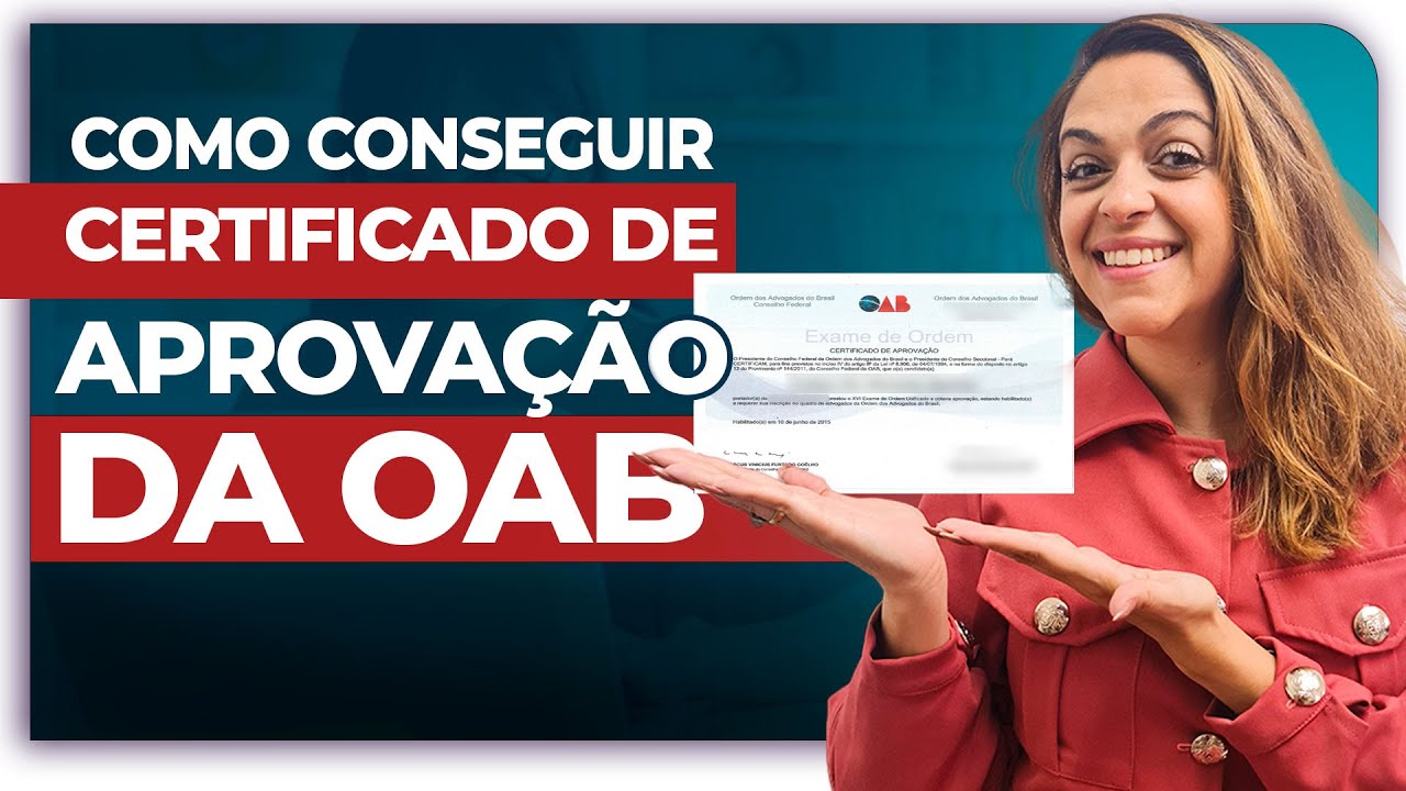 Como Conseguir o CERTIFICADO de Aprovação da OAB