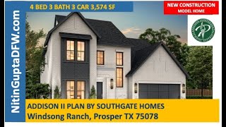 Addison Plan By Southgate Homes in Windsong Ranch in Prosper TX | Dallas relocation REALTOR