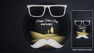 Fathers Day Paper Intro Wishes 2021 - AFTER EFFECTS TEMPLATE New Intro Opener screenshot 4