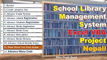SLMS-11 Main Menu Userform design in Excel VBA - Man Singh Rana