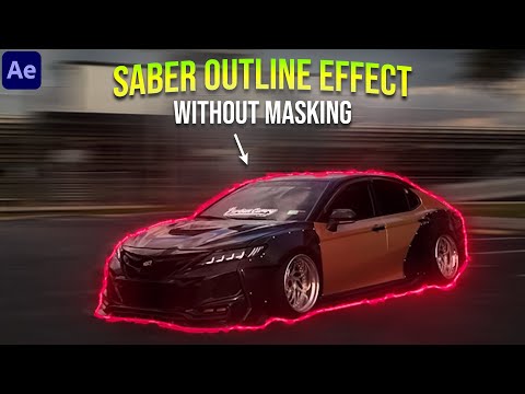 Car Saber Outline Effect Without Masking in After Effects