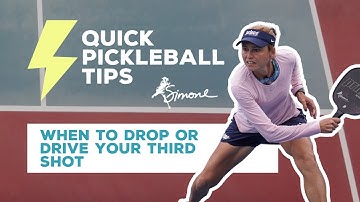 Coach Simone | When to Drop or Drive your Third Shot
