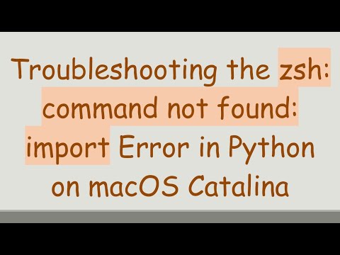 Troubleshooting the zsh: