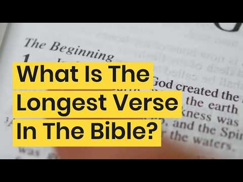 Vídeo: Were é o versículo mais longo da bíblia?