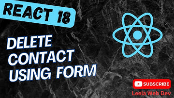 107. Delete Contact using Form action in React Router - react18