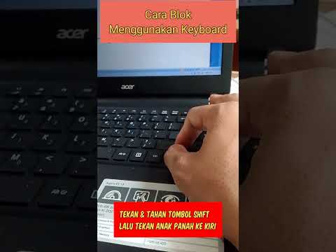 Cara blok tulisan