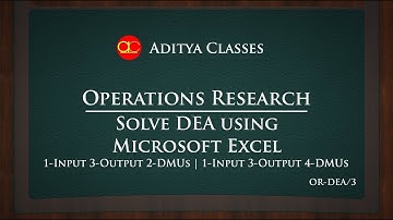 DEA-3 | DEA using MS Excel | Data Envelopment Analysis | Efficiency Frontier