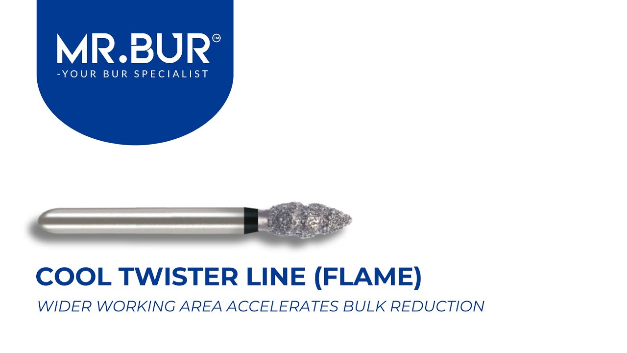 Cool Twister Line Flame Super Coarse Diamond Bur FG | MR.BUR