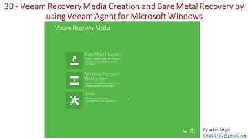 Veeam Advance Training | 30 - Veeam Recovery Media Creation and Bare Metal Recovery by using Veeam