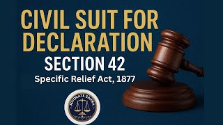 Civil Suit for Declaration in Pakistan | Section 42 Specific Relief Act 1877 | CPC on fingertips,QSO