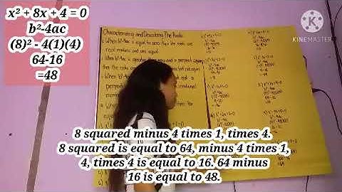 CHARACTERIZING AND DESCRIBING THE ROOTS OF QUADRATIC EQUATION/ DISCRIMINANT/Nikka Viola