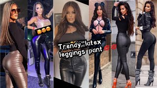 Top trendy latex leggings pant & glossy leather leggings review#trendy #latex #review #leather #look