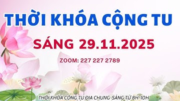 [🔴] TRỰC TIẾP THỜI KHÓA CỘNG TU ĐỊA CHUNG SÁNG THỨ 7 NGÀY 29/11/2025