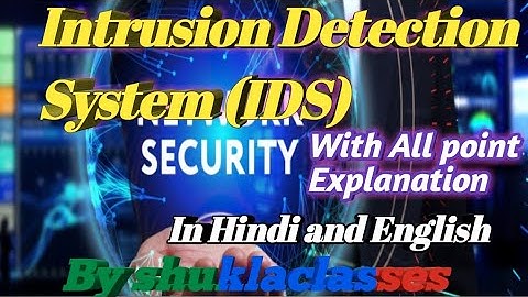 Intrusion Detection System(IDS)|| HIDS & NIDS || Hindi and English||#ForExaminationpreparation,#self