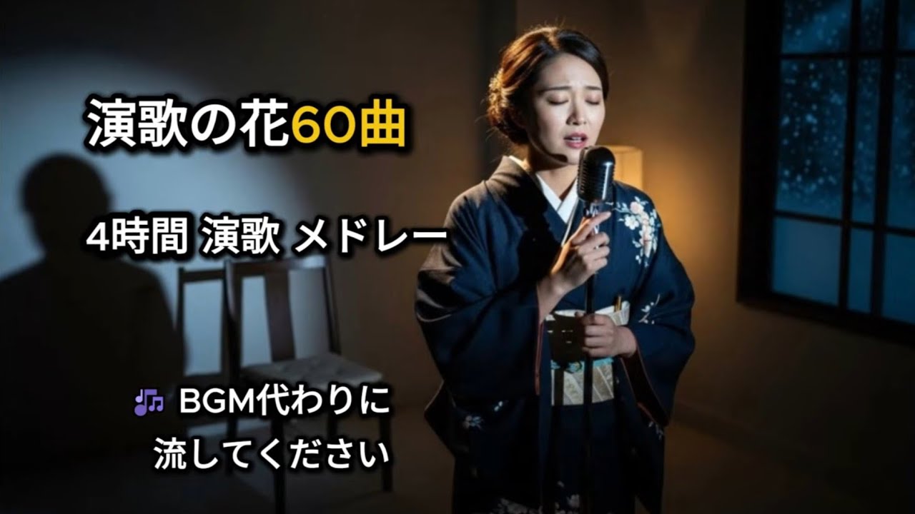 切なく心に響く女性演歌｜名曲60選 4時間メドレー