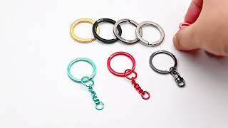 Custom 25 mm Split Key Ring Chain Metal Keychain Keyring Accessories Key Chain Ring For Keychain