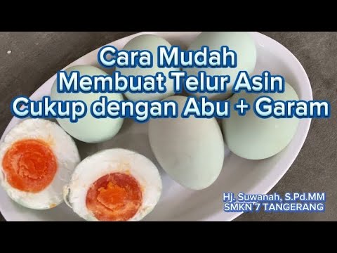 Cara Mudah Membuat Telur Asin dengan Abu dan Garam - YouTube