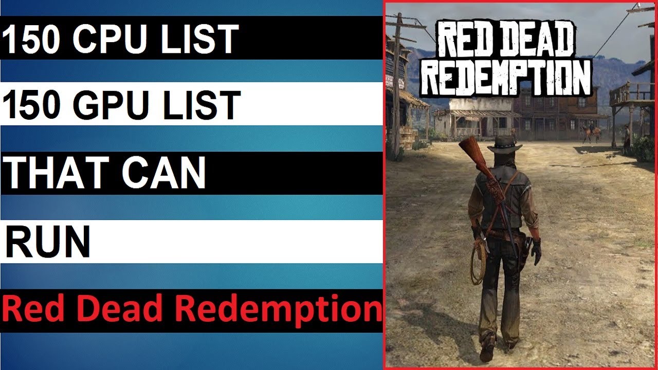 Red Dead Redemption PC Game - Minimum & Recommended System YouTube