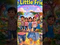 Five Little Friends Playing 🎶 | Cute Kids Rhyme #shorts
