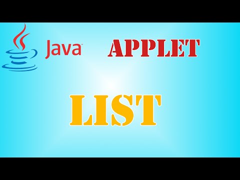 Java Applet - How to Create a List