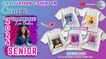 EASY CANVA GRADUATION  T-SHIRT DESIGN I STEP BY STEP CANVA TUTORIAL