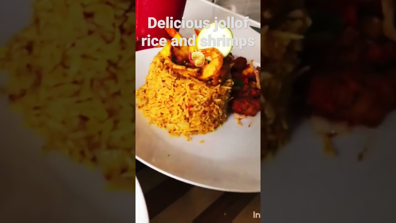 delicious jollof rice and shrimpshortsjollofshortsafrica 